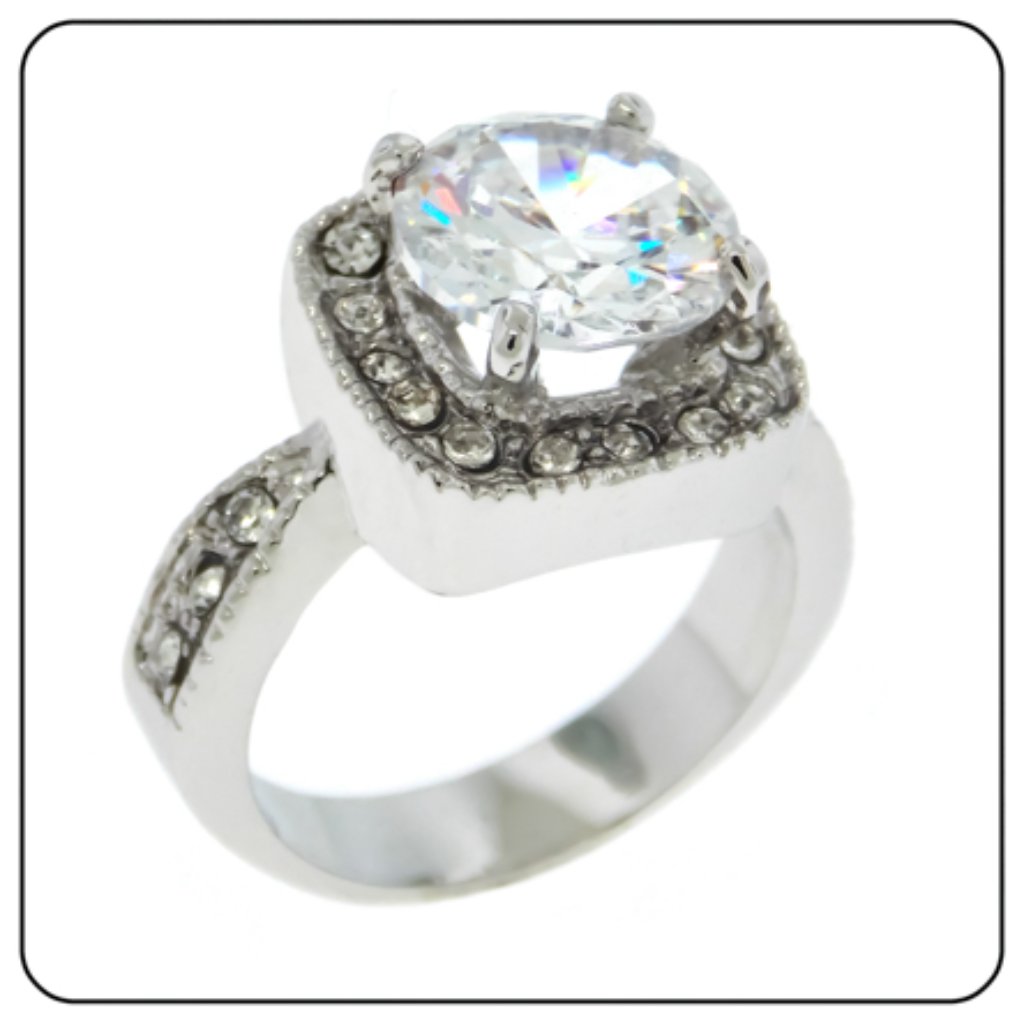 Gorgeous White Cz Cocktail Ring